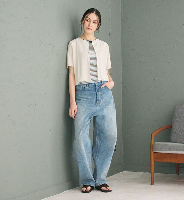 BEAUTY&YOUTH UNITED ARROWS「【WEB限定】ラメ ショートスリーブカーディガン」|カーディガン|