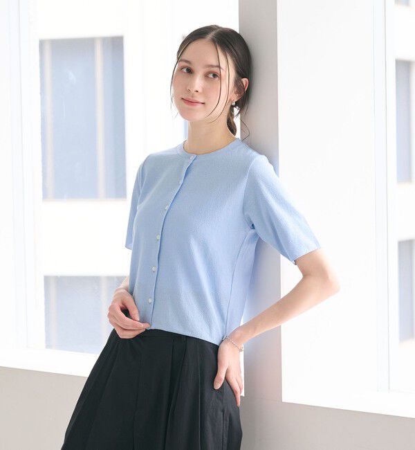 BEAUTY&YOUTH UNITED ARROWS「【WEB限定】ラメ ショートスリーブカーディガン」|カーディガン|