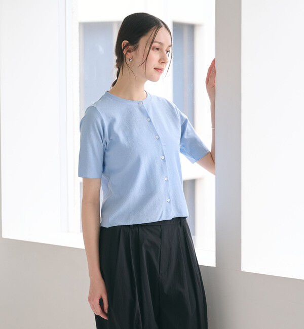 BEAUTY&YOUTH UNITED ARROWS「【WEB限定】ラメ ショートスリーブカーディガン」|カーディガン|