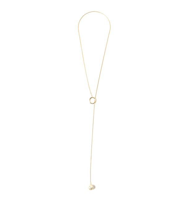 Demi-Luxe BEAMS 「Demi-Luxe BEAMS / ガラスパール Y字 ネックレス」|その他|