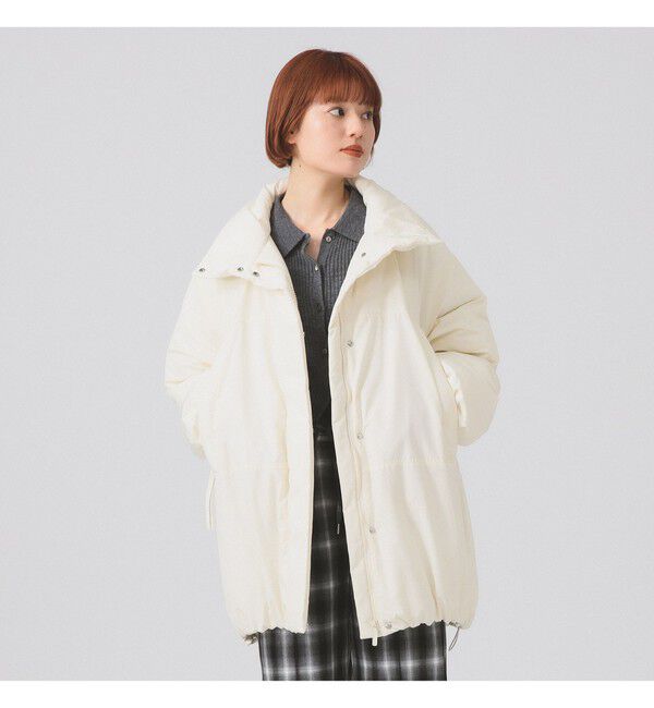 Ray BEAMS 「中綿 スタンドカラー ボリューム ブルゾン」|ブルゾン・スタジャン|OFF_WHITE