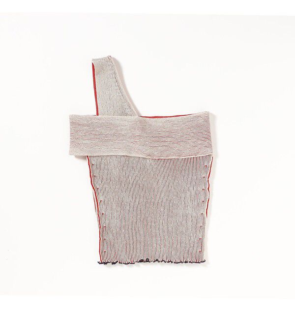 BEAMSBOY「maturely / プレーティング ワンショルダー ベスト」|ベスト・ジレ|