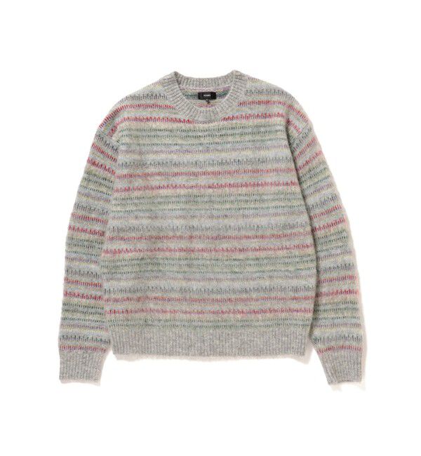 BEAMS「5ゲージ マルチジャガード シャギーニット」|ニット・セーター|GREY