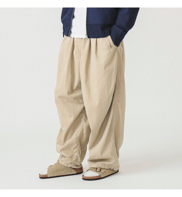 BEAMS「２プリーツ バルーン チノパンツ」|チノ|