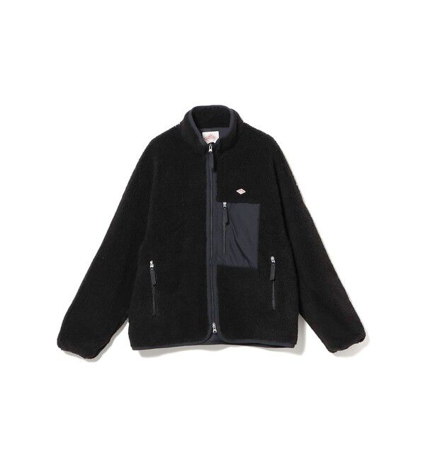 BEAMS「DANTON / STAND COLLAR JACKET」|ブルゾン・スタジャン|BLACK