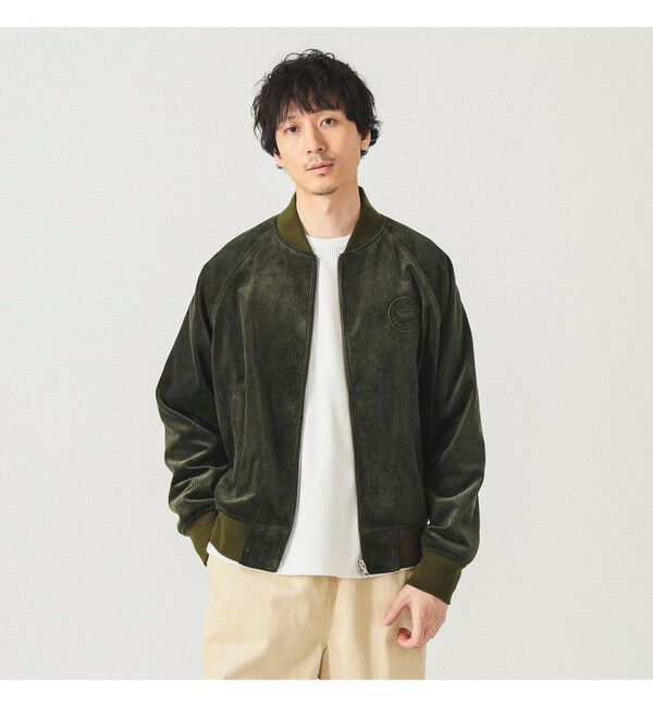 BEAMS「【別注】LACOSTE / コーデュロイ ブルゾン」|ブルゾン・スタジャン|OLIVE