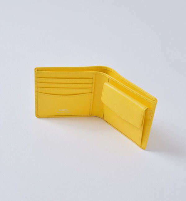 SHIPS「SHIPS:【SAFFIANO LEATHER】 イタリアンレザー 2つ折 財布」|財布|イエロー