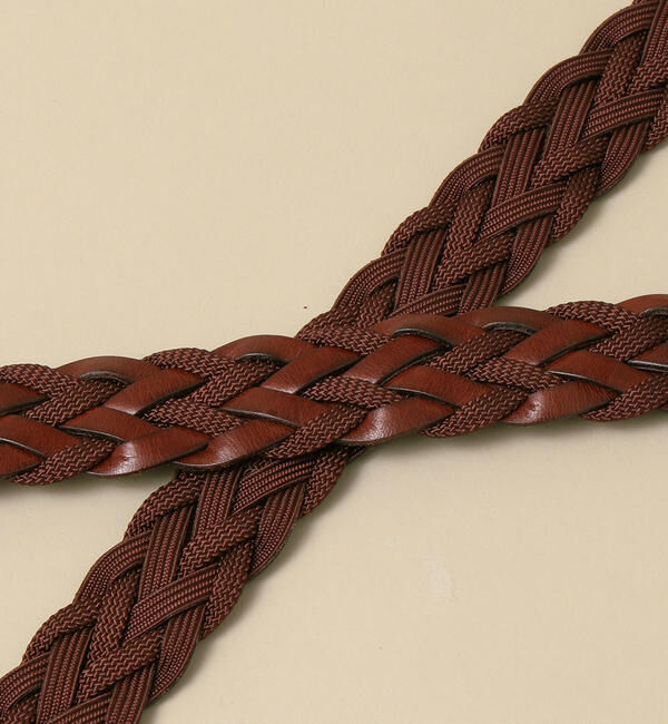 SHIPS「SHIPS: イタリア製 レザー コンビネーション メッシュ ベルト」|ベルト|