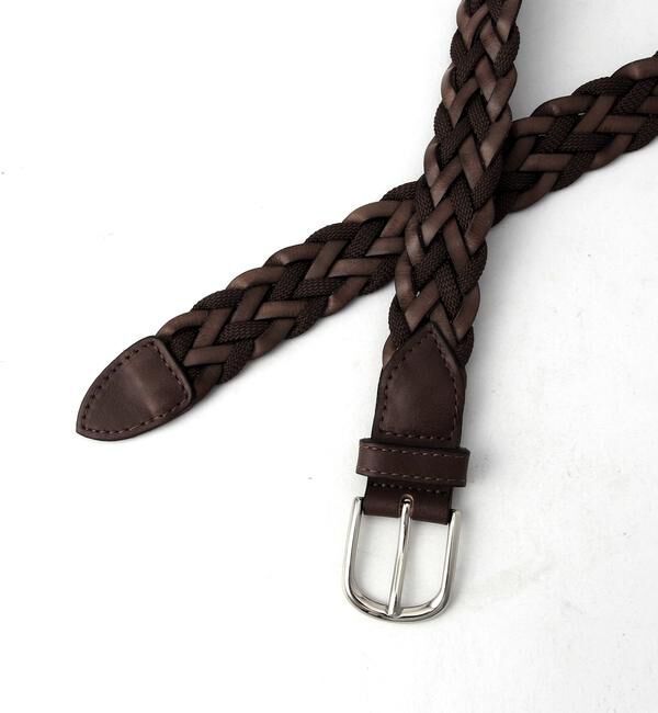 SHIPS「SHIPS: イタリア製 レザー コンビネーション メッシュ ベルト」|ベルト|