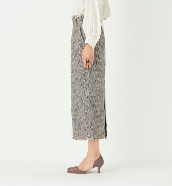 SHIPS Colors 「SHIPS Colors:〈手洗い可能〉ツイード タック タイト スカート（セットアップ対応可能）」|タイト|