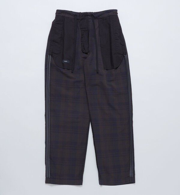SHIPS「SHIPS: 〈セットアップ対応〉ダークトーン チェック コットン イージー トラウザー」|チノ|