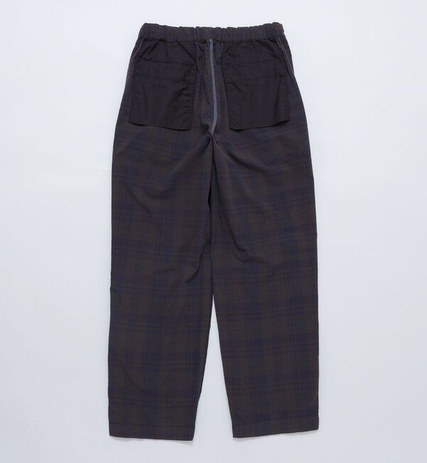 SHIPS「SHIPS: 〈セットアップ対応〉ダークトーン チェック コットン イージー トラウザー」|チノ|