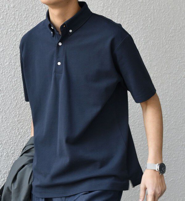 SHIPS any「SHIPS any:〈接触冷感/遮熱/UVカット機能等〉サマーファンクション 鹿の子 ボタンダウンポロシャツ◇」|ポロシャツ|