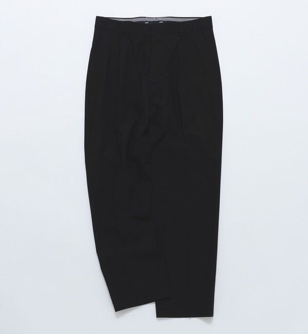 SHIPS「SHIPS: ワンプリーツ オーガニック ツイル パンツ」|スラックス|ブラック