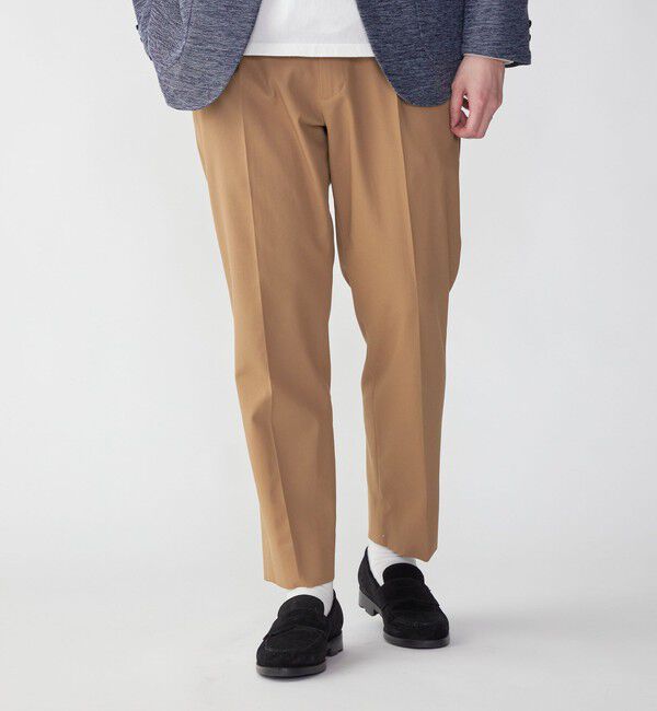 SHIPS「SHIPS: ワンプリーツ オーガニック ツイル パンツ」|スラックス|