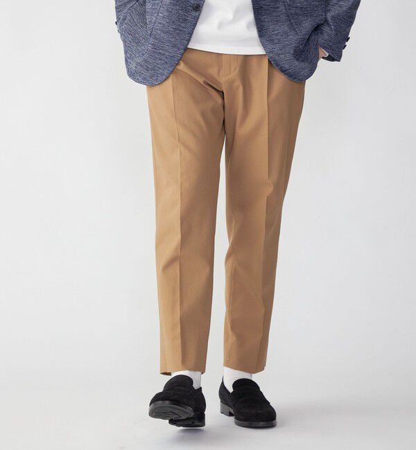 SHIPS「SHIPS: ワンプリーツ オーガニック ツイル パンツ」|スラックス|