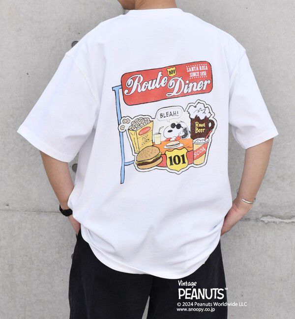 SHIPS any「SHIPS any: SNOOPY コラボ カルチャー グラフィック バック プリント Tシャツ◆」|Tシャツ・カットソー|