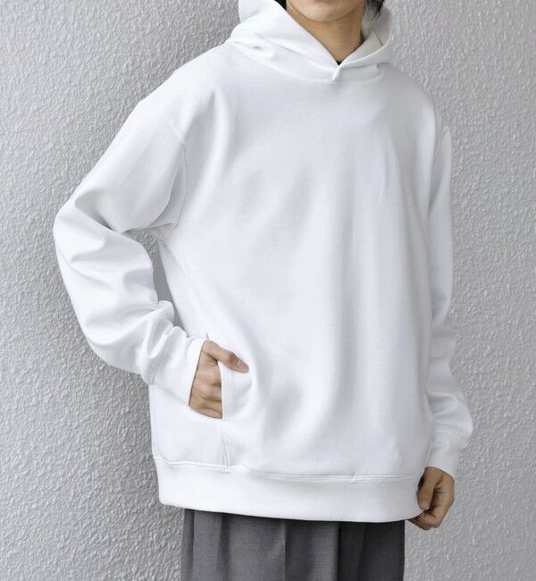 SHIPS any「SHIPS any: カラー ダンボール スナップ プルオーバー パーカー 25AW◇」|パーカー|ホワイト系