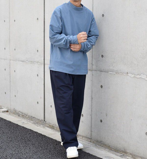 SHIPS any「【WEB限定】SHIPS any: ブラッシュド スムース モックネック Tシャツ(ロンT)◇」|Tシャツ・カットソー|