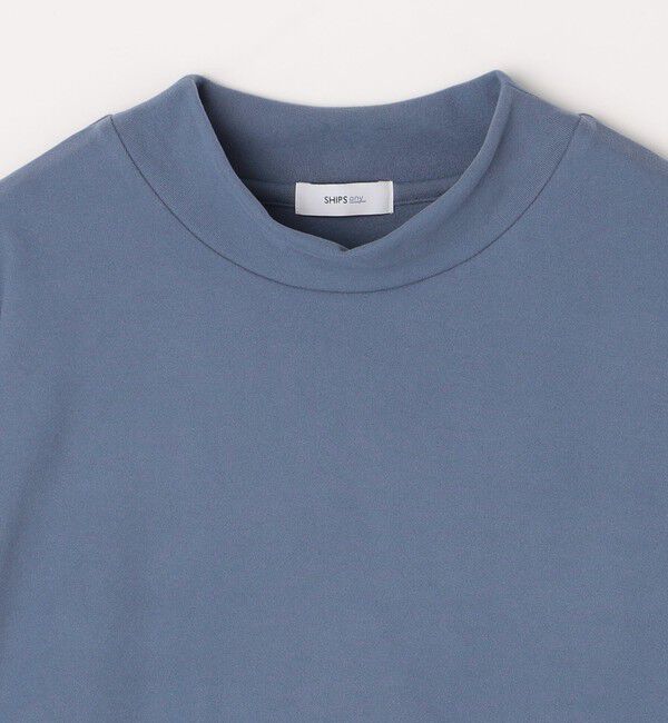 SHIPS any「【WEB限定】SHIPS any: ブラッシュド スムース モックネック Tシャツ(ロンT)◇」|Tシャツ・カットソー|