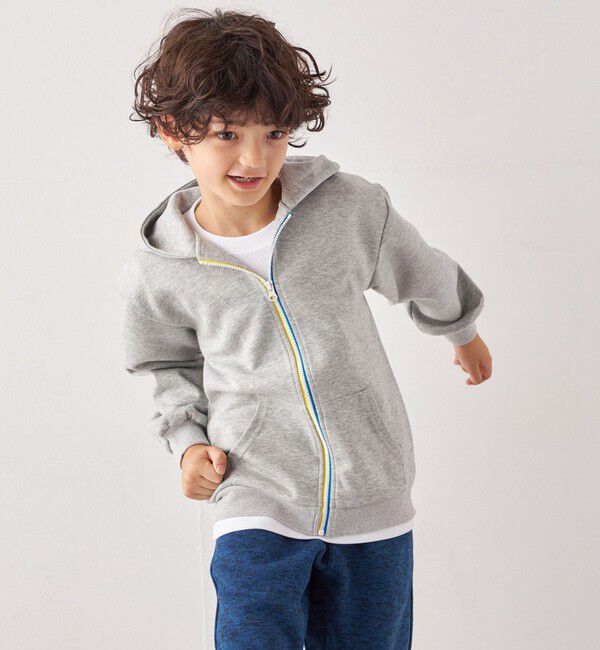 SHIPS any「SHIPS any:〈洗濯機可能〉ワンポイント 刺繍 ポンチ ジップ パーカー <KIDS>◇」|パーカー|