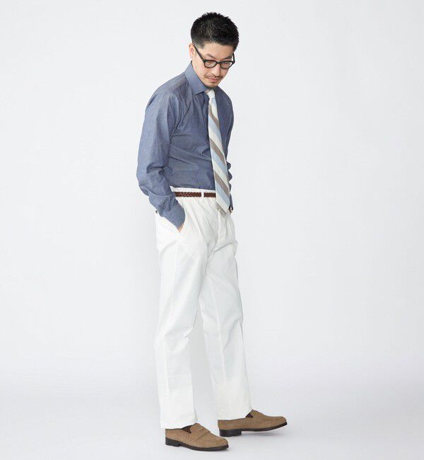 SHIPS「SHIPS: ダンガリー ワイドカラー シャツ」|シャツ・ブラウス|