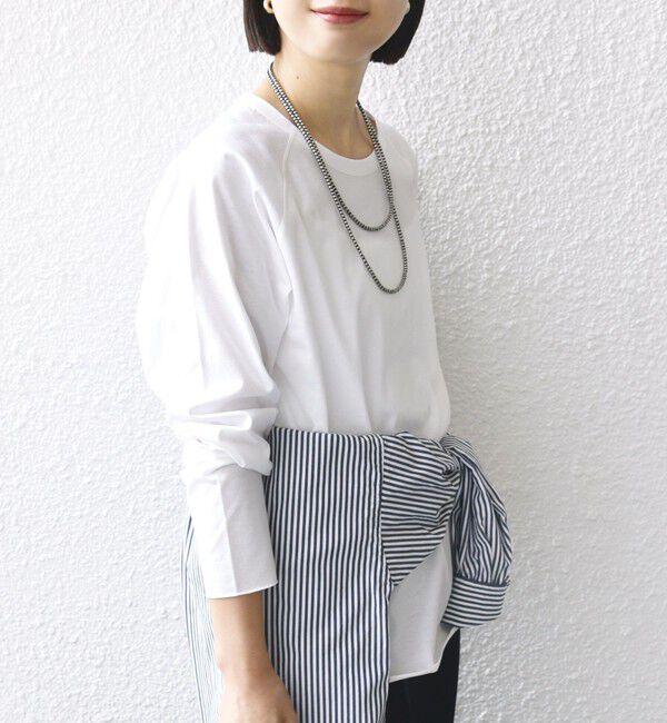 SHIPS for women「〈手洗い可能〉ベースボール TEE」|Tシャツ・カットソー|