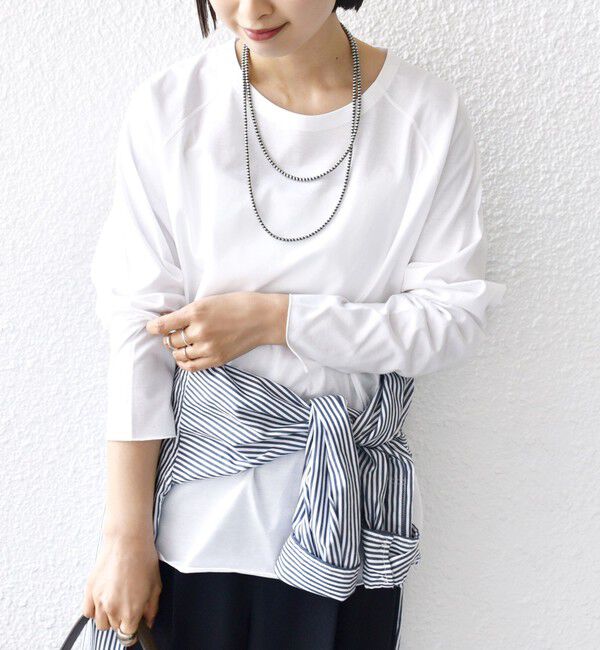 SHIPS for women「〈手洗い可能〉ベースボール TEE」|Tシャツ・カットソー|