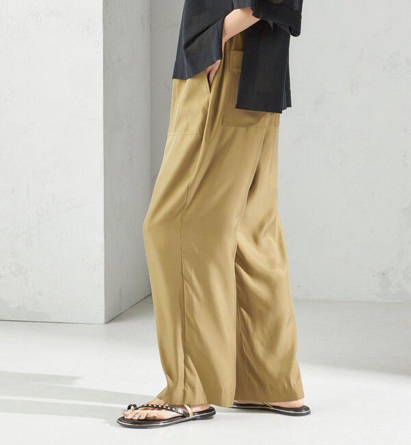 SHIPS for women「〈手洗い可能〉キュプラ混 ツイル ポケット パンツ」|その他|