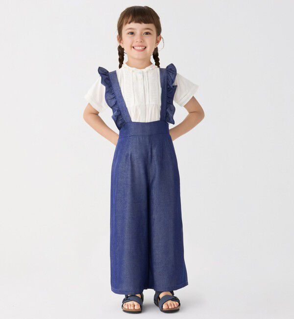 SHIPS Colors 「SHIPS Colors:110～140cm /〈洗濯機可能〉フリル オーバーオール」|オールインワン|