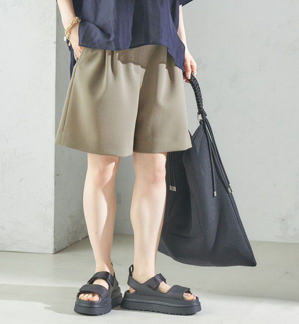 SHIPS for women「〈手洗い可能〉ダブル クロス ハーフ パンツ」|キュロット|