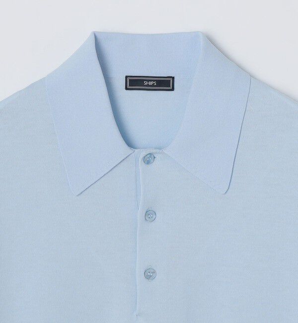 SHIPS「SHIPS: ICE COTTON ショートスリーブ ニットポロ」|ポロシャツ|