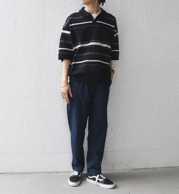 SHIPS any「SHIPS any:〈手洗い可能〉リネンミックス ハイゲージ ニット スキッパー ポロシャツ◆」|ポロシャツ|