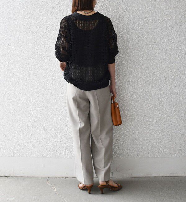 SHIPS any「《一部追加予約》SHIPS any:〈手洗い可能〉ギマ ワイド Vネック シアー カーディガン」|カーディガン|