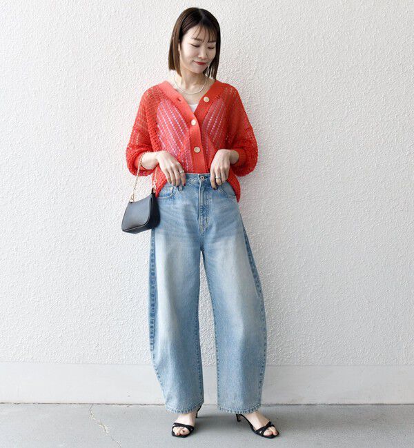 SHIPS any「《一部追加予約》SHIPS any:〈手洗い可能〉ギマ ワイド Vネック シアー カーディガン」|カーディガン|