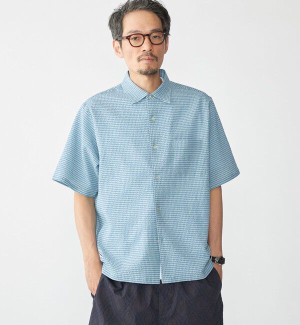 SHIPS「SHIPS: エアー サッカー レギュラーカラー ショートスリーブ シャツ」|シャツ・ブラウス|