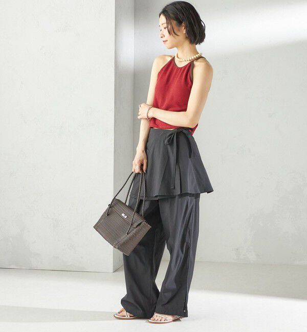 SHIPS for women「maroba:＜手洗い可能＞ラッシュ リボン ラップ スカート」|その他|