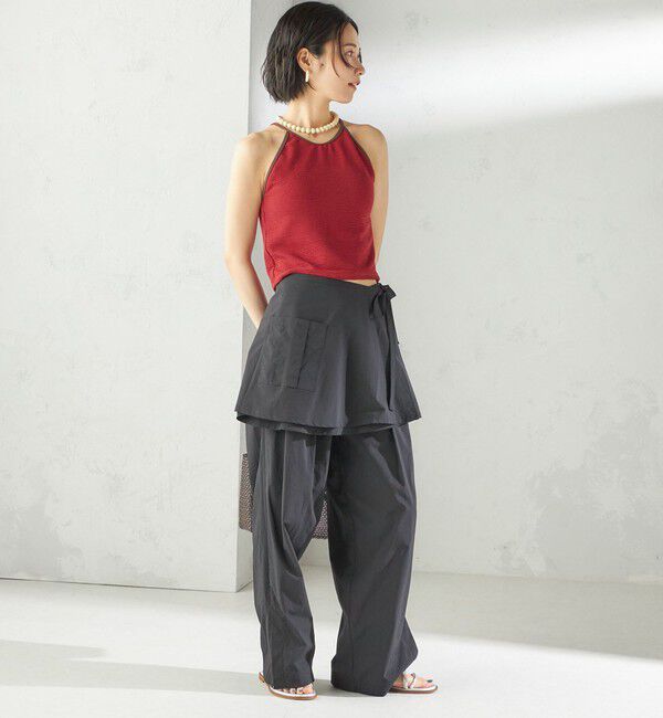 SHIPS for women「maroba:＜手洗い可能＞ラッシュ リボン ラップ スカート」|その他|