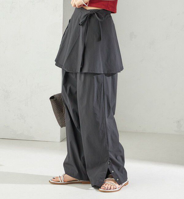 SHIPS for women「maroba:＜手洗い可能＞ラッシュ リボン ラップ スカート」|その他|