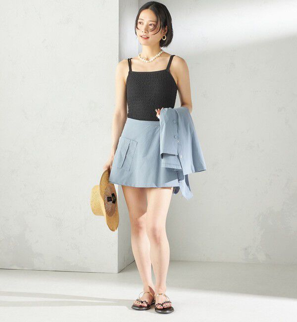 SHIPS for women「maroba:＜手洗い可能＞ラッシュ リボン ラップ スカート」|その他|