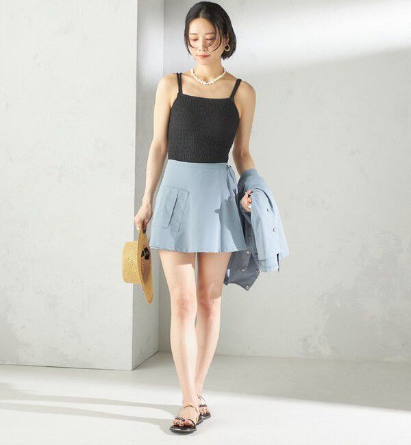 SHIPS for women「maroba:＜手洗い可能＞ラッシュ リボン ラップ スカート」|その他|