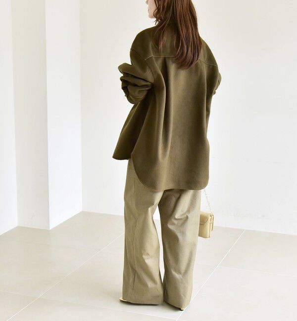 quaranciel「quaranciel: ジャージー メルトン パイピング CPO ビッグ シャツ ジャケット」|その他|