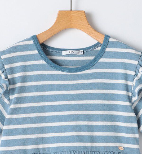 SHIPS KIDS「SHIPS KIDS:140～150cm / ボーダー フリル ワンピース」|ワンピース|