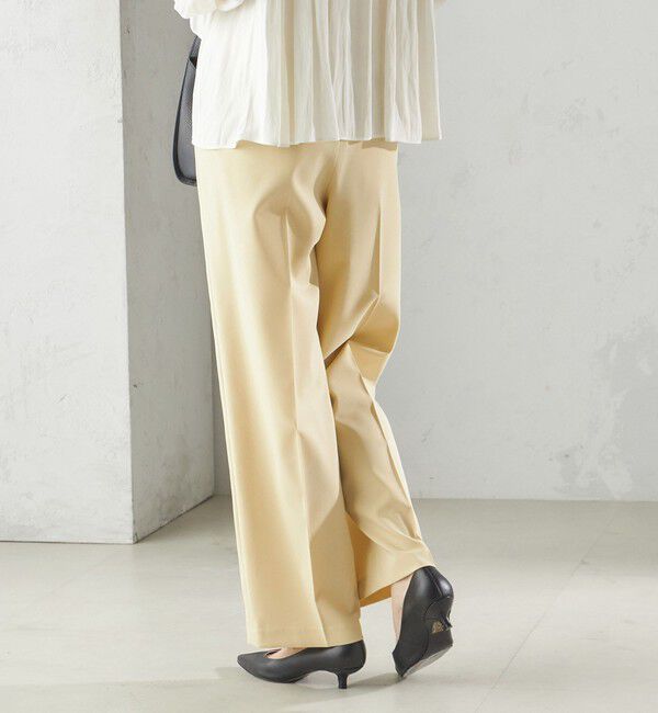 SHIPS for women「〈手洗い可能〉ツイル ストレート パンツ（52）（セットアップ対応）」|スラックス|