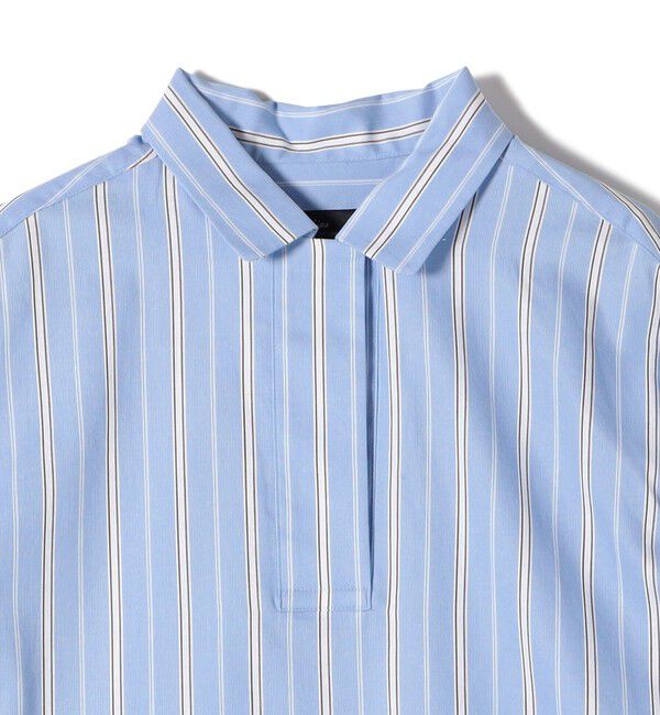 SHIPS for women「SHIPS Primary Navy Label:〈手洗い可能〉SOMELOS ストライプ シャツ」|シャツ・ブラウス|