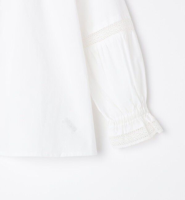 SHIPS KIDS「SHIPS KIDS:80～90cm / ピンタック レース ブラウス」|シャツ・ブラウス|