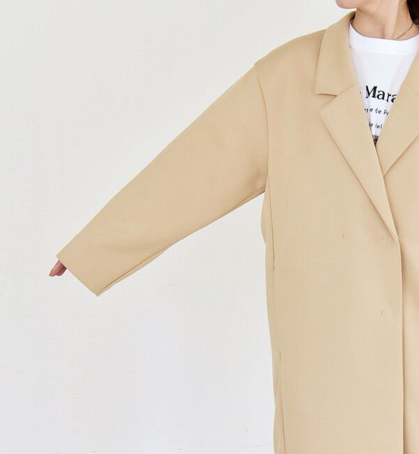 quaranciel「quaranciel:〈手洗い可能〉ジャージー テーラード ジャケット コート」|チェスターコート|