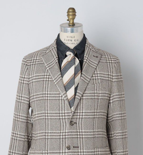 SHIPS「Puccini: シルク メランジ レジメンタル ネクタイ」|ネクタイ・蝶ネクタイ|