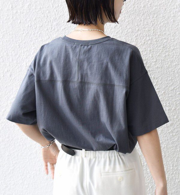SHIPS for women「【SHIPS別注】81BRANCA: 5分袖 ロゴ TEE」|Tシャツ・カットソー|