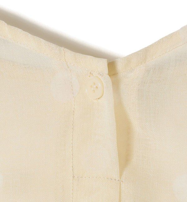 SHIPS Colors 「SHIPS Colors:〈手洗い可能〉シアー フロッキー ドット 5分袖 ブラウス◇」|シャツ・ブラウス|